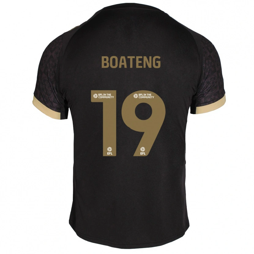 Danxen Barn Malachi Boateng #19 Svart Guld Bortatröja Matchtröjor 2025/26 Tröjor T-Tröja