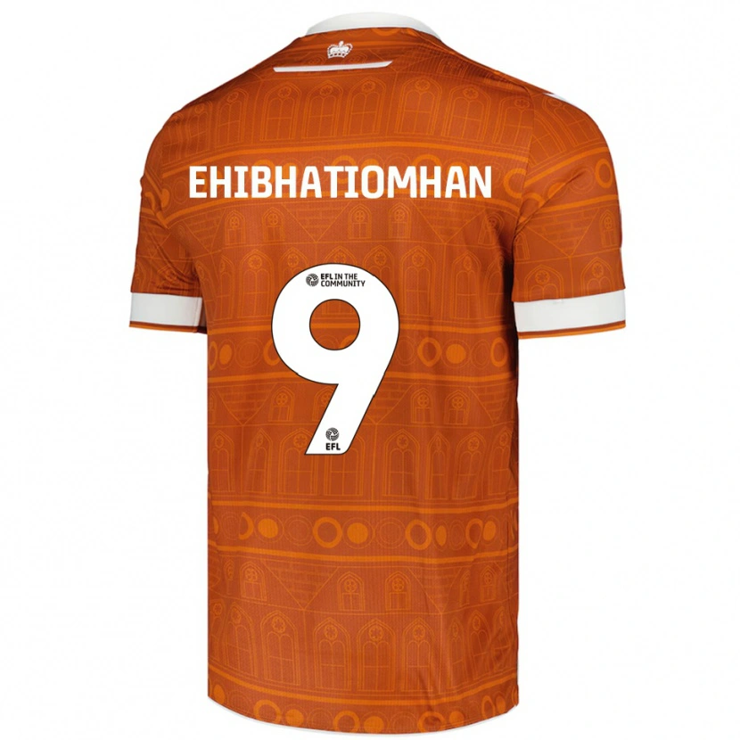 Danxen Barn Kelvin Ehibhatiomhan #9 Orange Vit Bortatröja Matchtröjor 2025/26 Tröjor T-Tröja