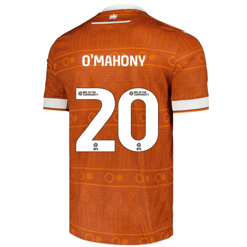 Danxen Barn Mark O'mahony #20 Orange Vit Bortatröja Matchtröjor 2025/26 Tröjor T-Tröja