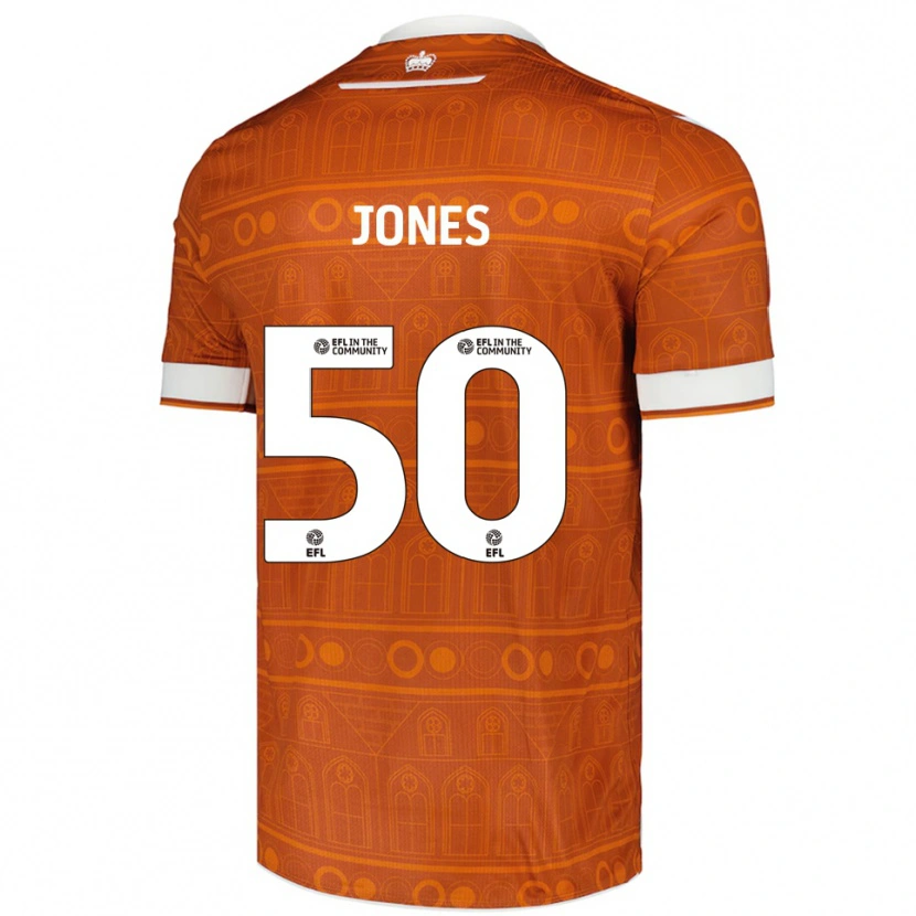 Danxen Barn Jerae Jones #50 Orange Vit Bortatröja Matchtröjor 2025/26 Tröjor T-Tröja