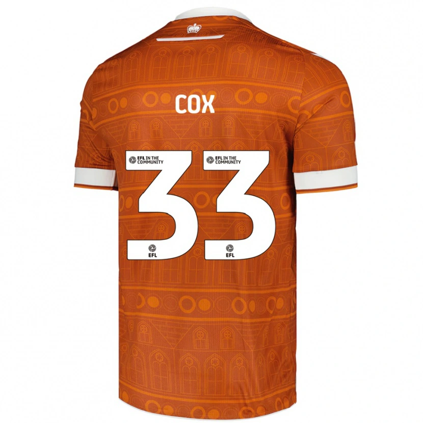 Danxen Barn Bella Cox #33 Orange Vit Bortatröja Matchtröjor 2025/26 Tröjor T-Tröja