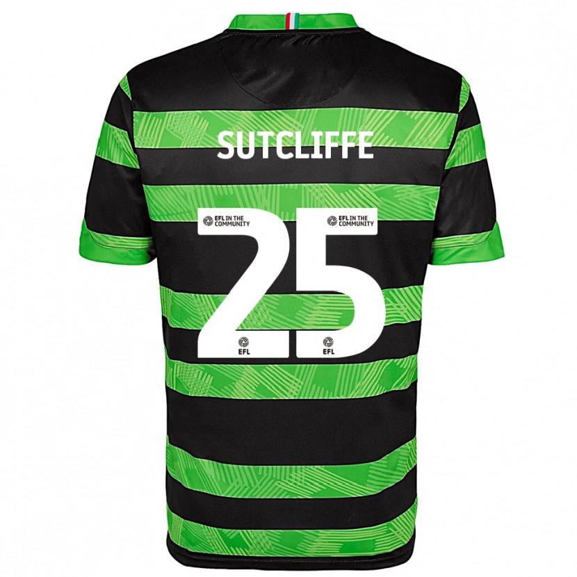 Danxen Barn Ethan Sutcliffe #25 Svart Grön Bortatröja Matchtröjor 2025/26 Tröjor T-Tröja