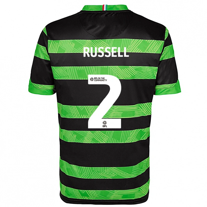 Danxen Barn Rosie Russell #2 Svart Grön Bortatröja Matchtröjor 2025/26 Tröjor T-Tröja