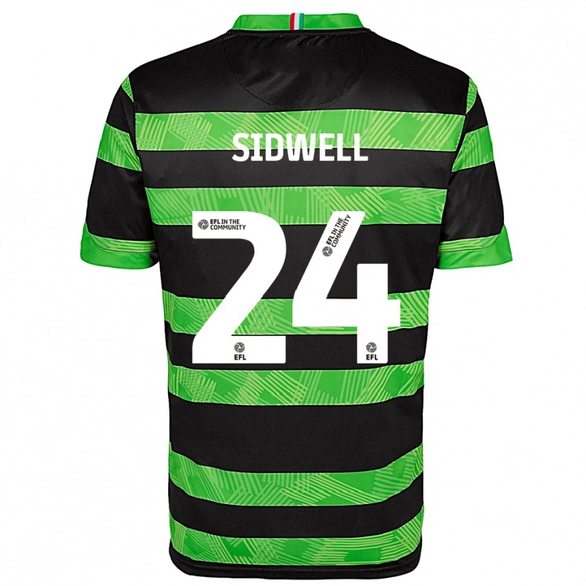 Danxen Barn Harry Sidwell #24 Svart Grön Bortatröja Matchtröjor 2025/26 Tröjor T-Tröja