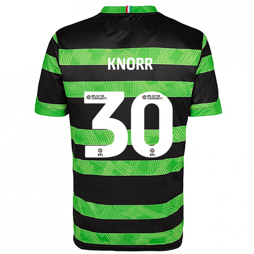Danxen Barn Dior Knorr #30 Svart Grön Bortatröja Matchtröjor 2025/26 Tröjor T-Tröja