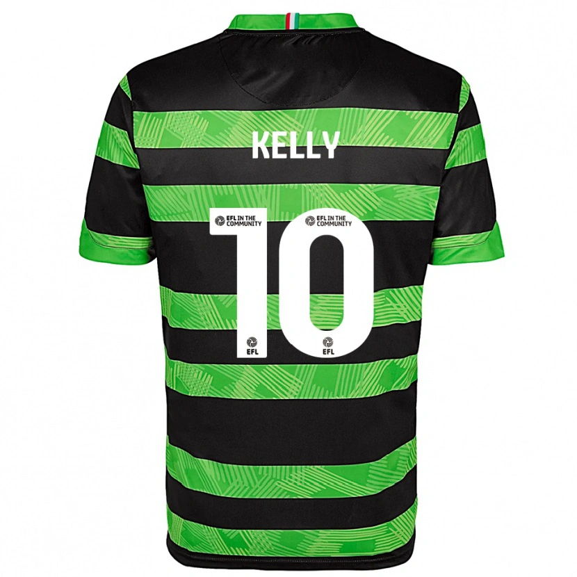 Danxen Barn Josh Kelly #10 Svart Grön Bortatröja Matchtröjor 2025/26 Tröjor T-Tröja