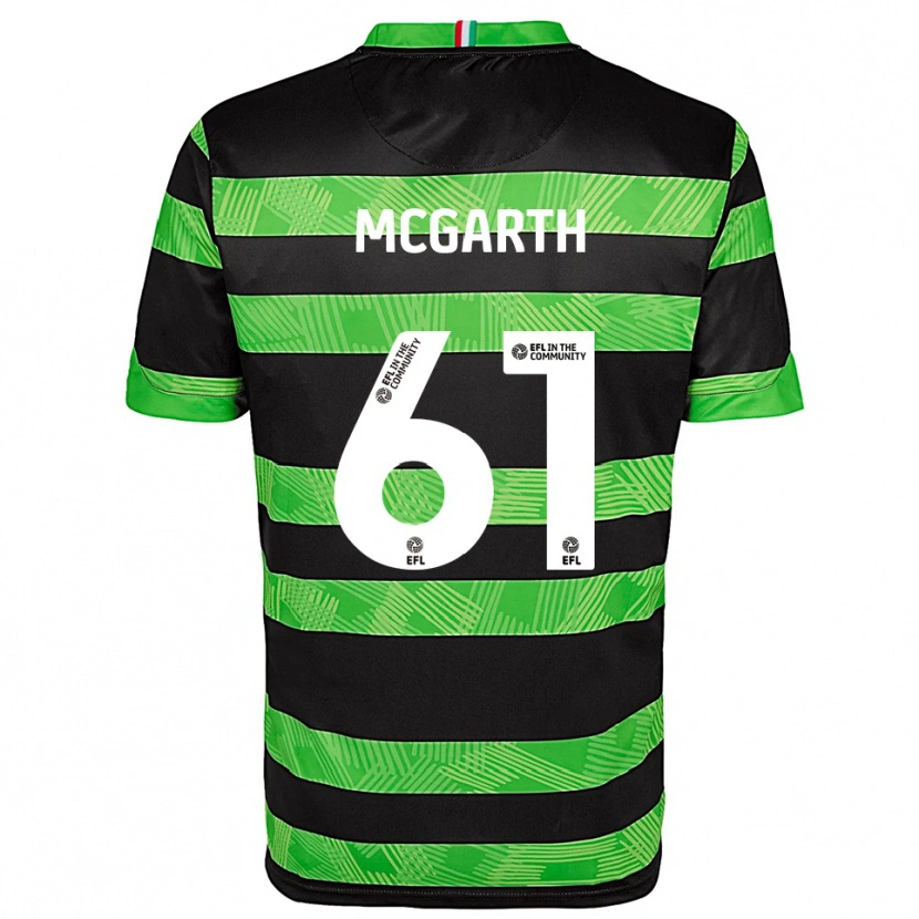 Danxen Barn Ethan Mcgarth #61 Svart Grön Bortatröja Matchtröjor 2025/26 Tröjor T-Tröja