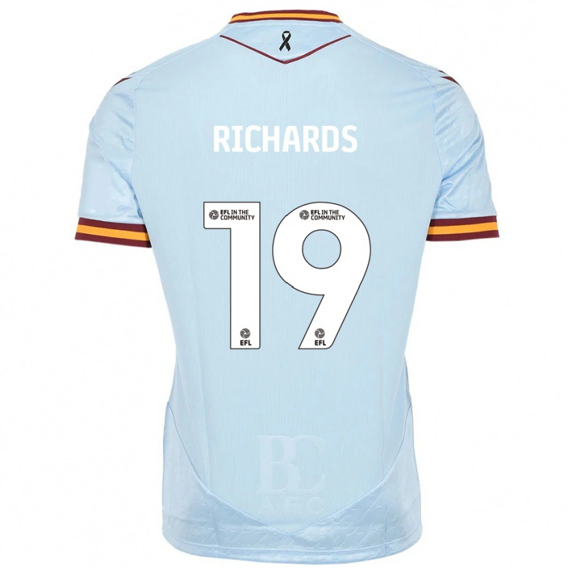 Danxen Barn Lewis Richards #19 Himmelsblå Bortatröja Matchtröjor 2025/26 Tröjor T-Tröja