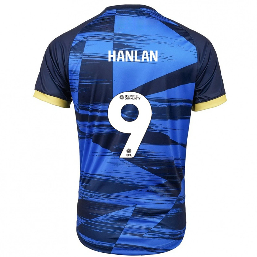 Danxen Barn Brandon Hanlan #9 Blå Marin Bortatröja Matchtröjor 2025/26 Tröjor T-Tröja