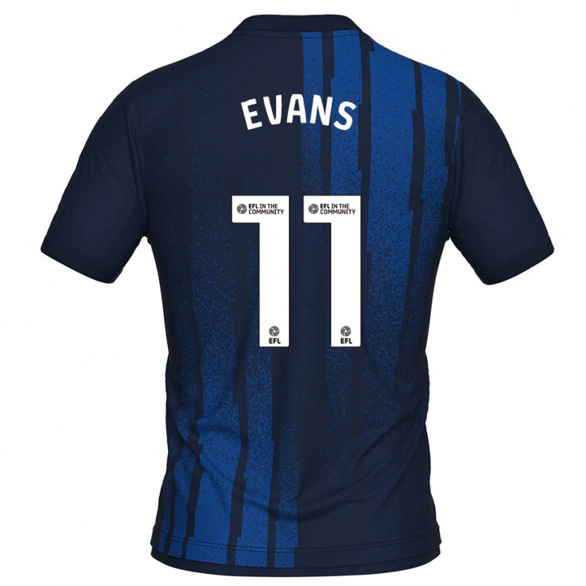 Danxen Barn Will Evans #11 Marin Vit Bortatröja Matchtröjor 2025/26 Tröjor T-Tröja