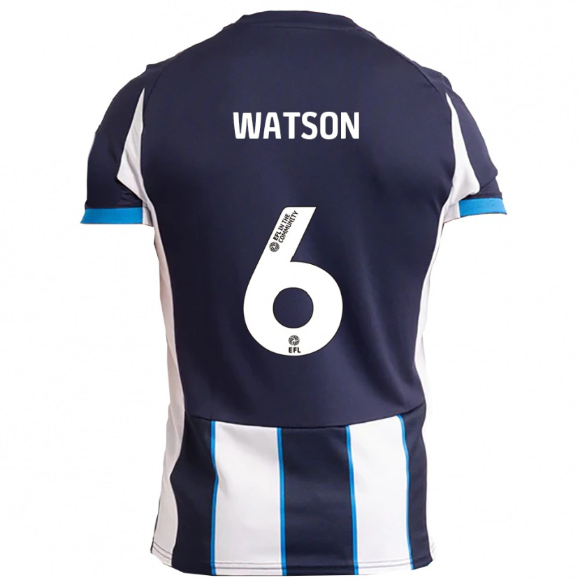 Danxen Barn Rhys Watson #6 Vit Marin Bortatröja Matchtröjor 2025/26 Tröjor T-Tröja
