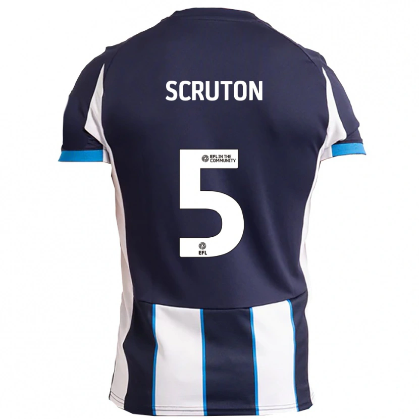 Danxen Barn Callum Scruton #5 Vit Marin Bortatröja Matchtröjor 2025/26 Tröjor T-Tröja
