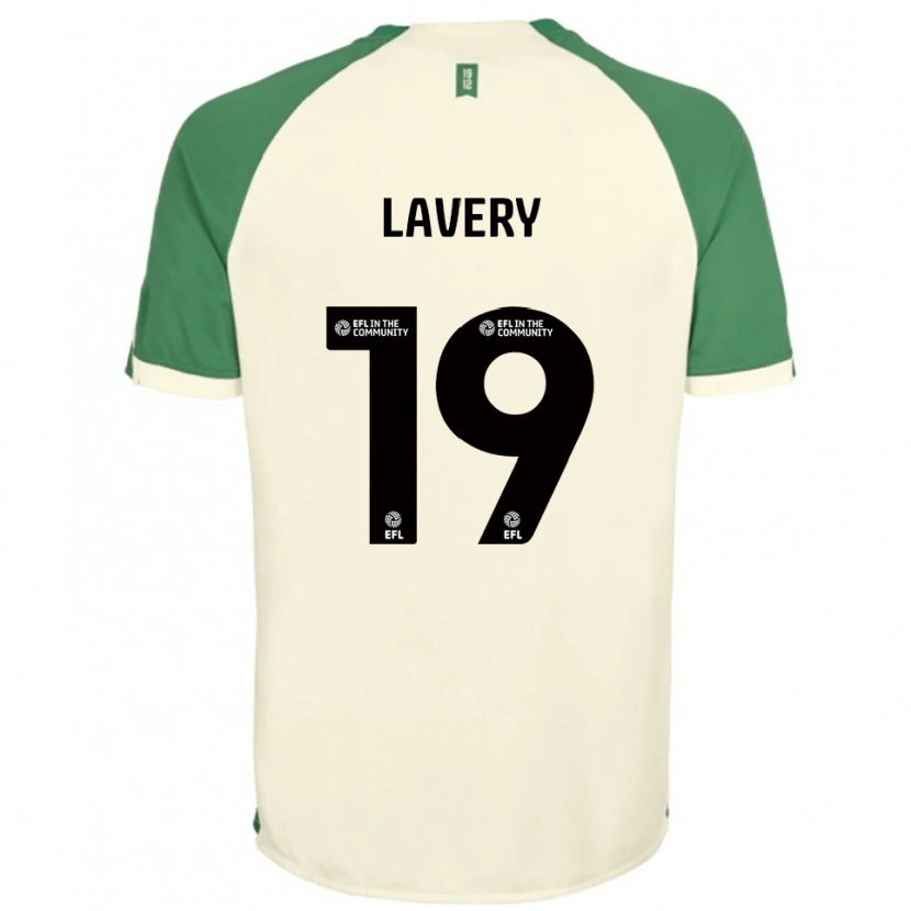 Danxen Barn Shayne Lavery #19 Off-White Grön Bortatröja Matchtröjor 2025/26 Tröjor T-Tröja