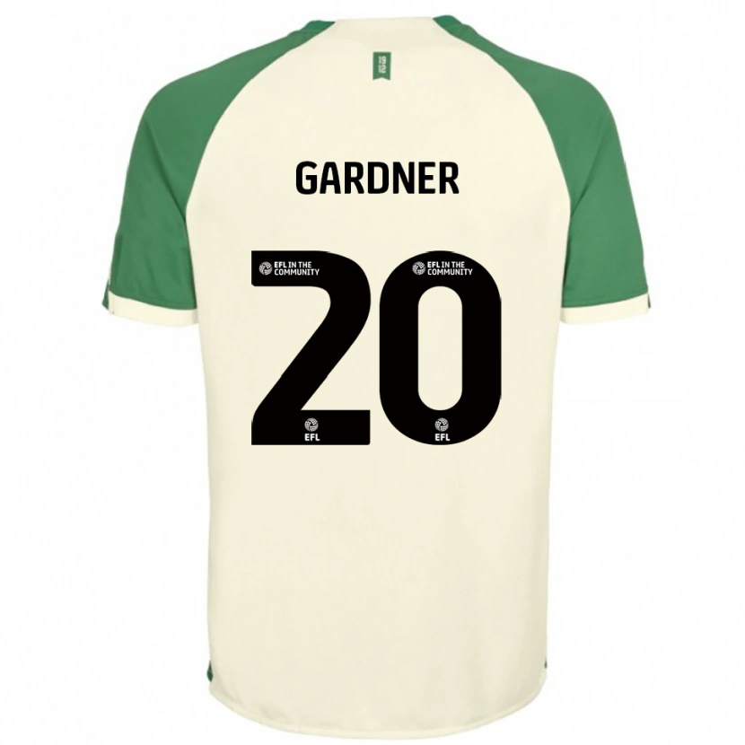 Danxen Barn Gary Gardner #20 Off-White Grön Bortatröja Matchtröjor 2025/26 Tröjor T-Tröja