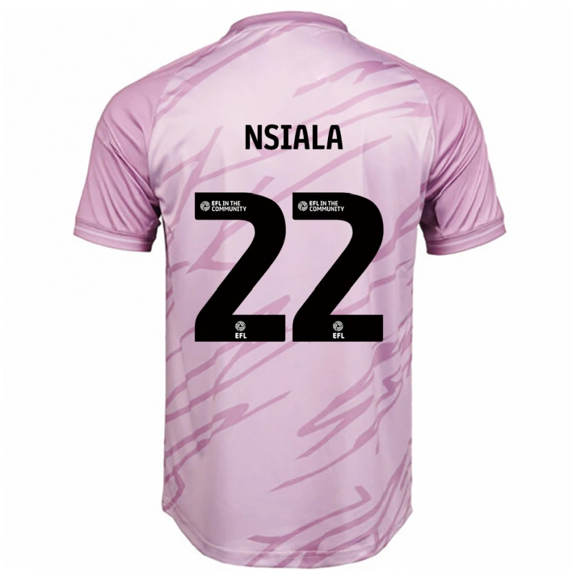 Danxen Barn Toto Nsiala #22 Rosa Svart Bortatröja Matchtröjor 2025/26 Tröjor T-Tröja