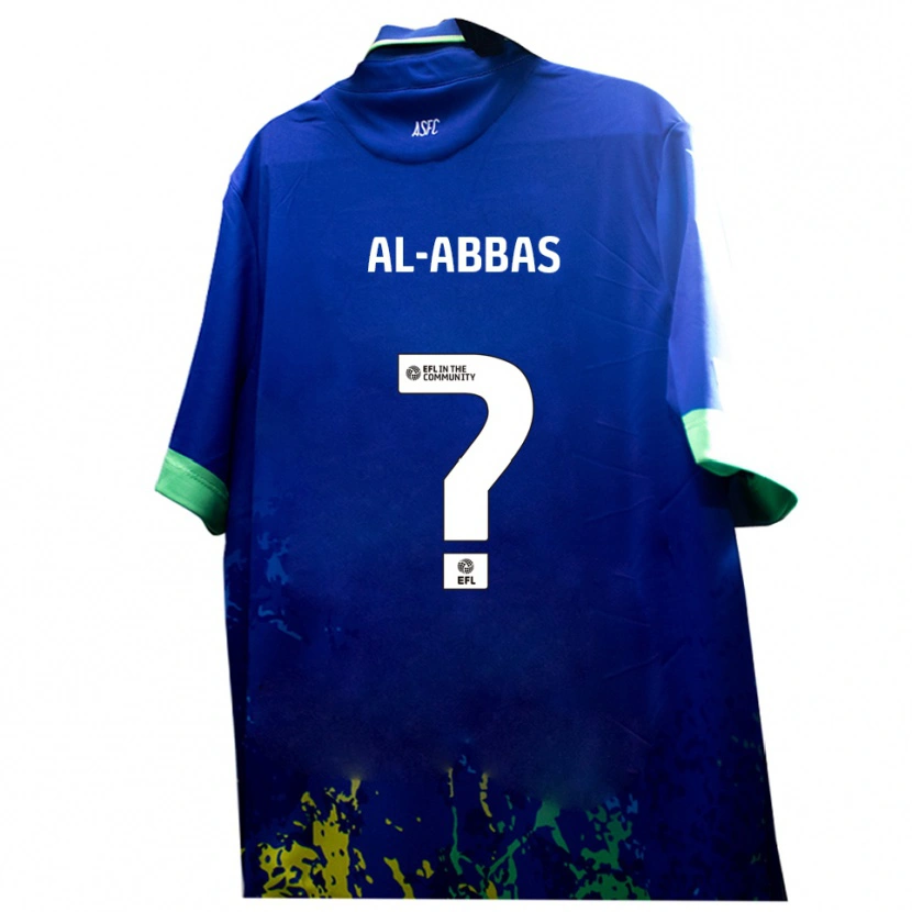Danxen Barn Yasin Al-Abbas #0 Blått Gult Bortatröja Matchtröjor 2025/26 Tröjor T-Tröja