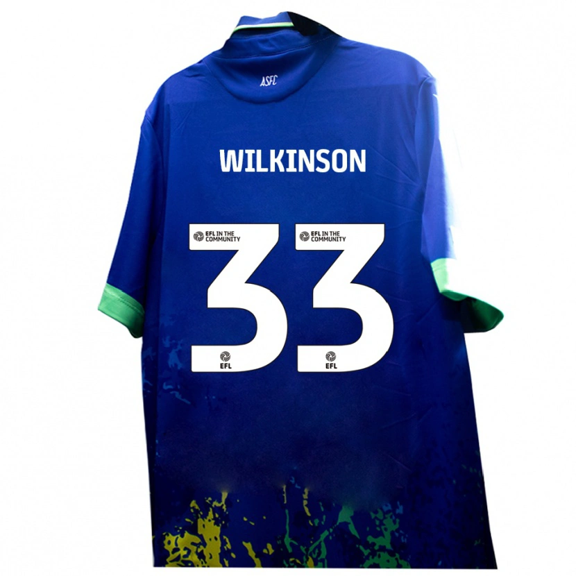 Danxen Barn Finlay Wilkinson #33 Blått Gult Bortatröja Matchtröjor 2025/26 Tröjor T-Tröja