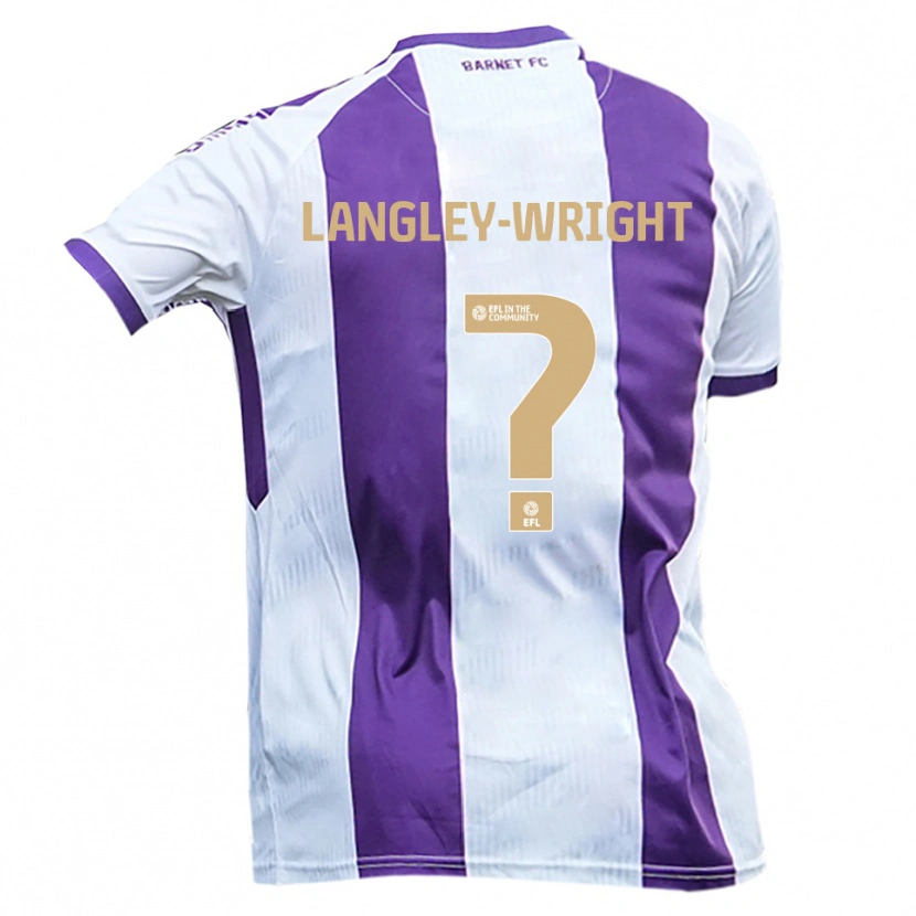 Danxen Barn Portia-Milan Langley-Wright #0 Vit Lila Bortatröja Matchtröjor 2025/26 Tröjor T-Tröja