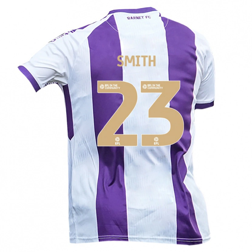 Danxen Barn Kane Smith #23 Vit Lila Bortatröja Matchtröjor 2025/26 Tröjor T-Tröja