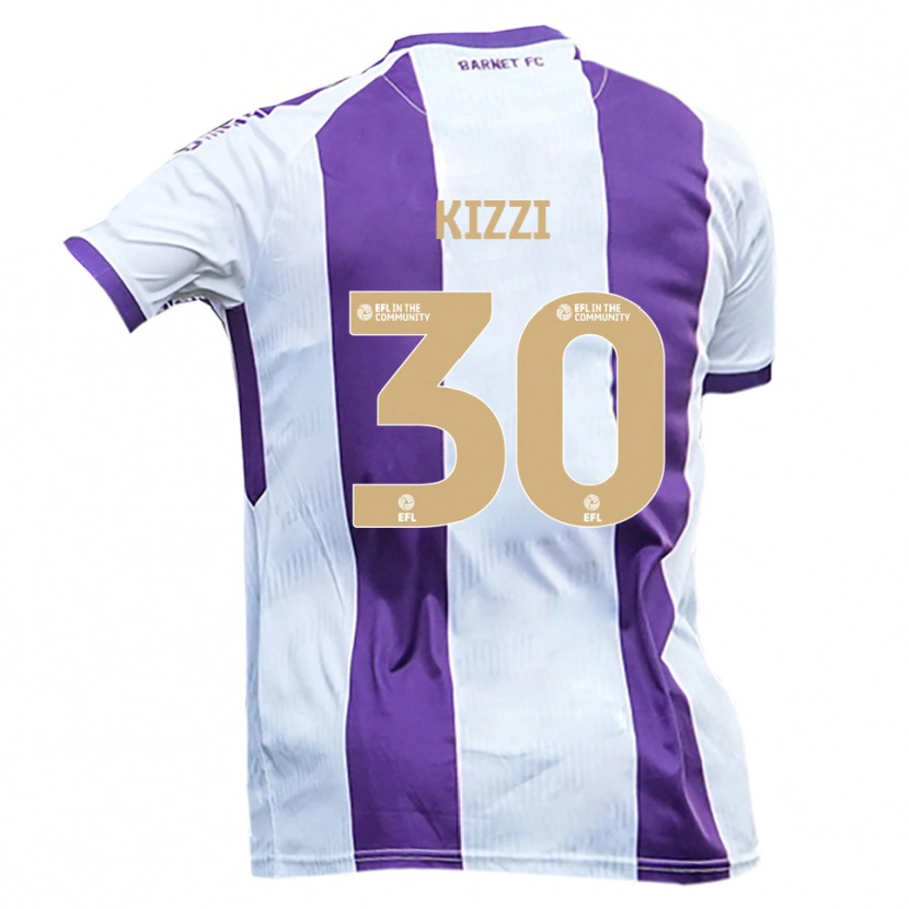Danxen Barn Joe Kizzi #30 Vit Lila Bortatröja Matchtröjor 2025/26 Tröjor T-Tröja