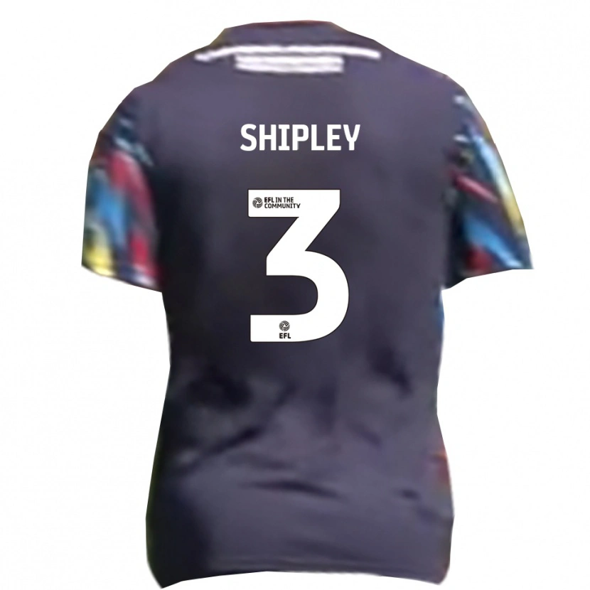 Danxen Barn Lewis Shipley #3 Marin Gul Röd Bortatröja Matchtröjor 2025/26 Tröjor T-Tröja
