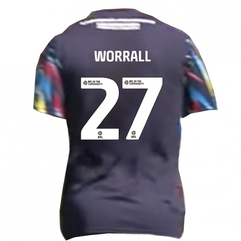 Danxen Barn David Worrall #27 Marin Gul Röd Bortatröja Matchtröjor 2025/26 Tröjor T-Tröja