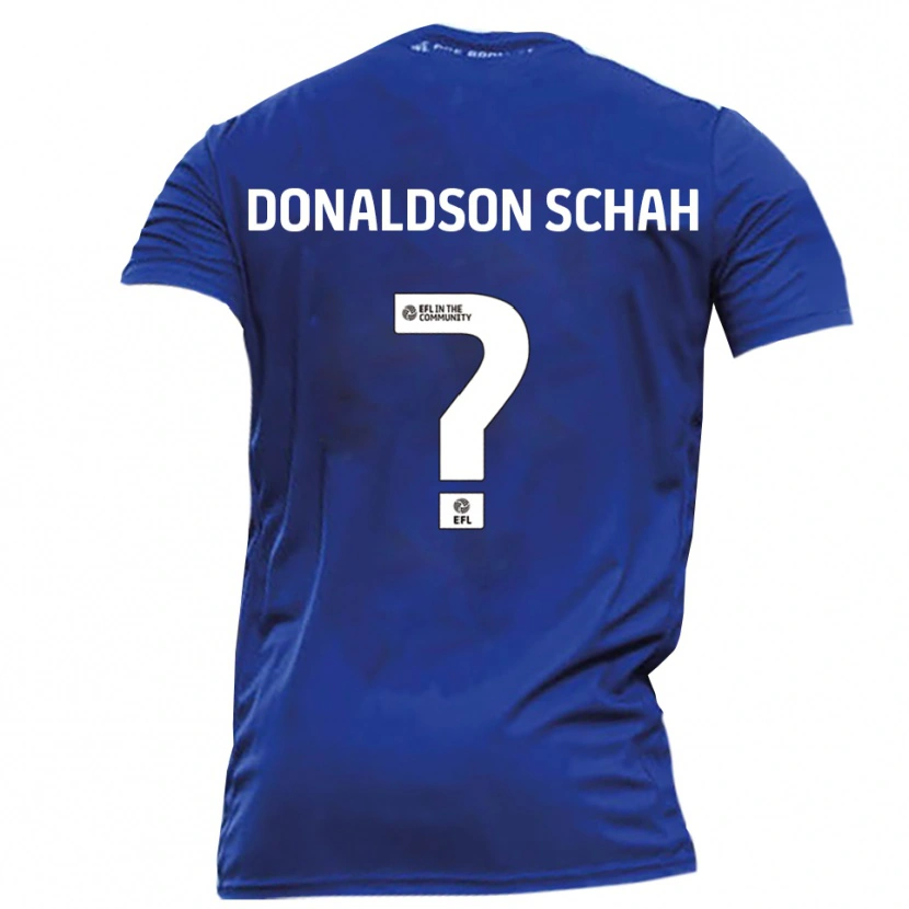 Danxen Barn Anwen Donaldson Schah #0 Blå Vit Bortatröja Matchtröjor 2025/26 Tröjor T-Tröja