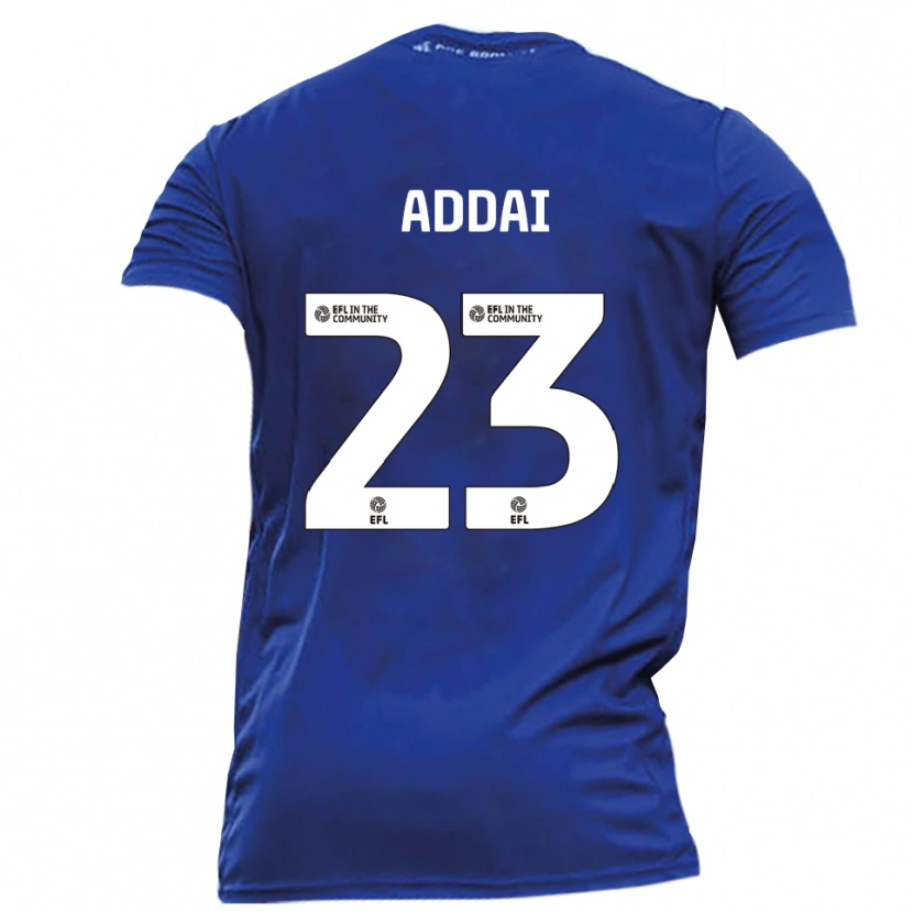 Danxen Barn Dillon Addai #23 Blå Vit Bortatröja Matchtröjor 2025/26 Tröjor T-Tröja