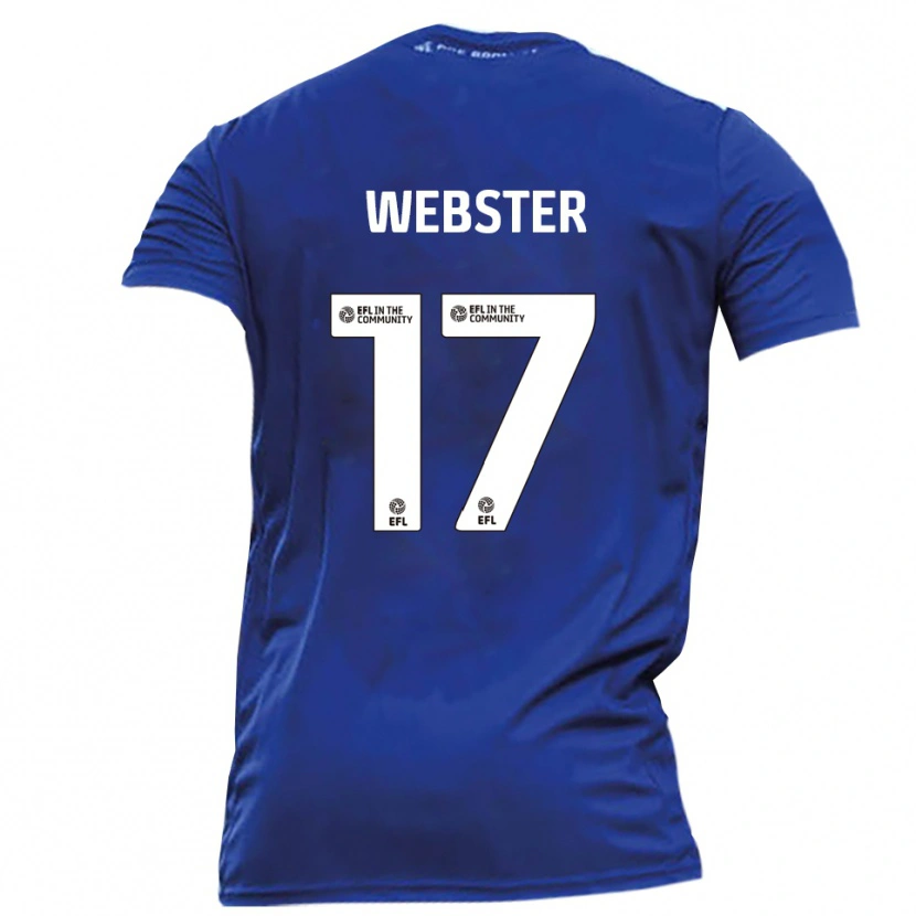 Danxen Barn Byron Webster #17 Blå Vit Bortatröja Matchtröjor 2025/26 Tröjor T-Tröja