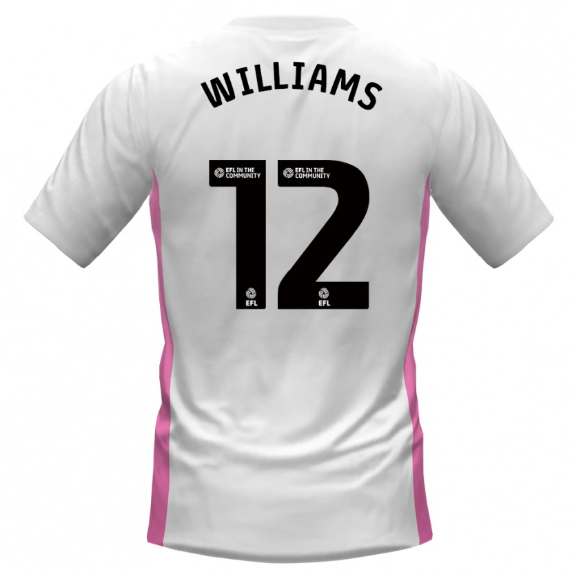 Danxen Barn Tyrone Williams #12 Vit Röd Bortatröja Matchtröjor 2025/26 Tröjor T-Tröja