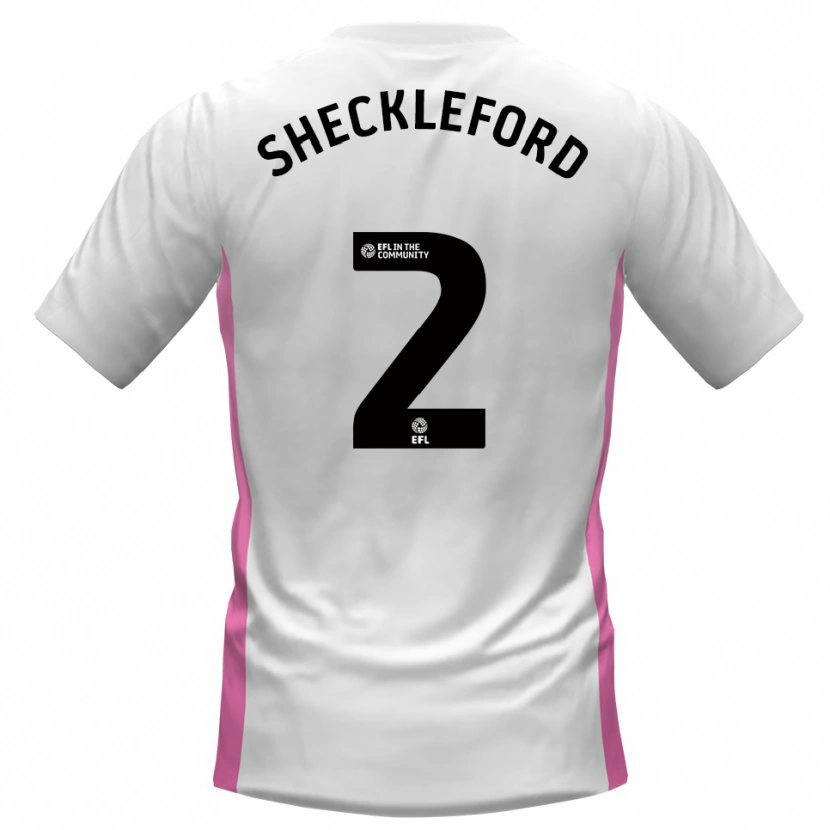Danxen Barn Ryheem Sheckleford #2 Vit Röd Bortatröja Matchtröjor 2025/26 Tröjor T-Tröja
