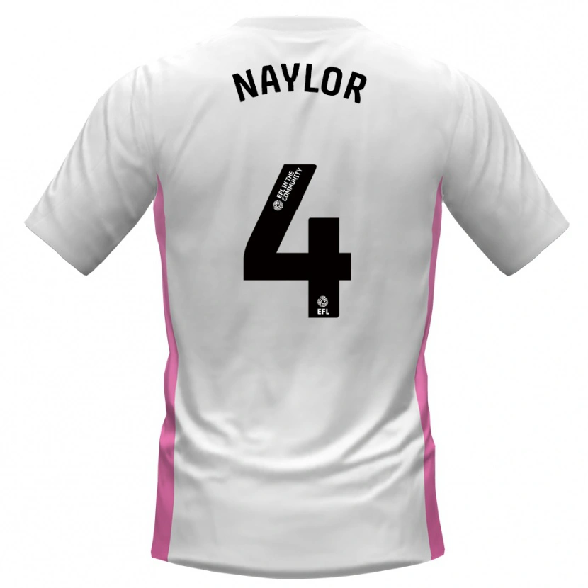 Danxen Barn Tom Naylor #4 Vit Röd Bortatröja Matchtröjor 2025/26 Tröjor T-Tröja