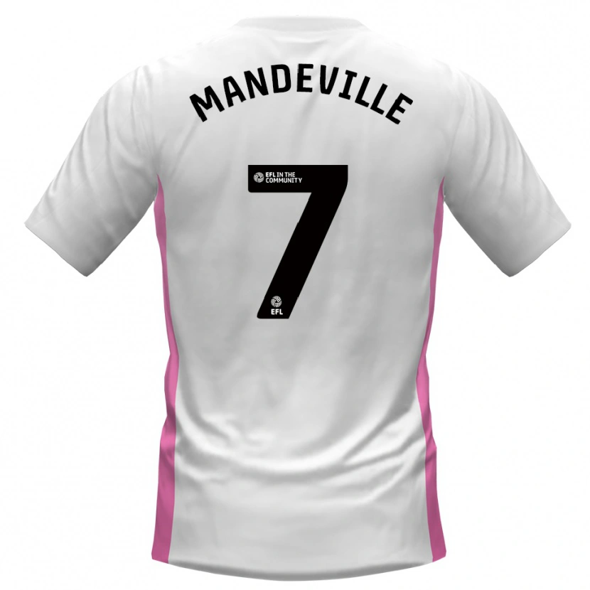 Danxen Barn Liam Mandeville #7 Vit Röd Bortatröja Matchtröjor 2025/26 Tröjor T-Tröja