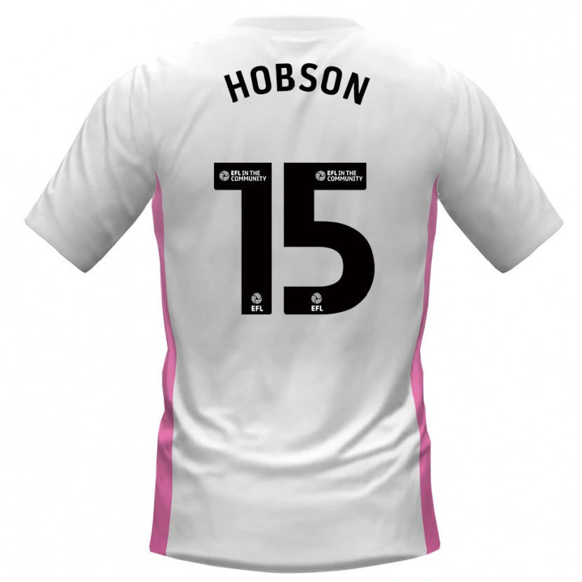 Danxen Barn Bailey Hobson #15 Vit Röd Bortatröja Matchtröjor 2025/26 Tröjor T-Tröja