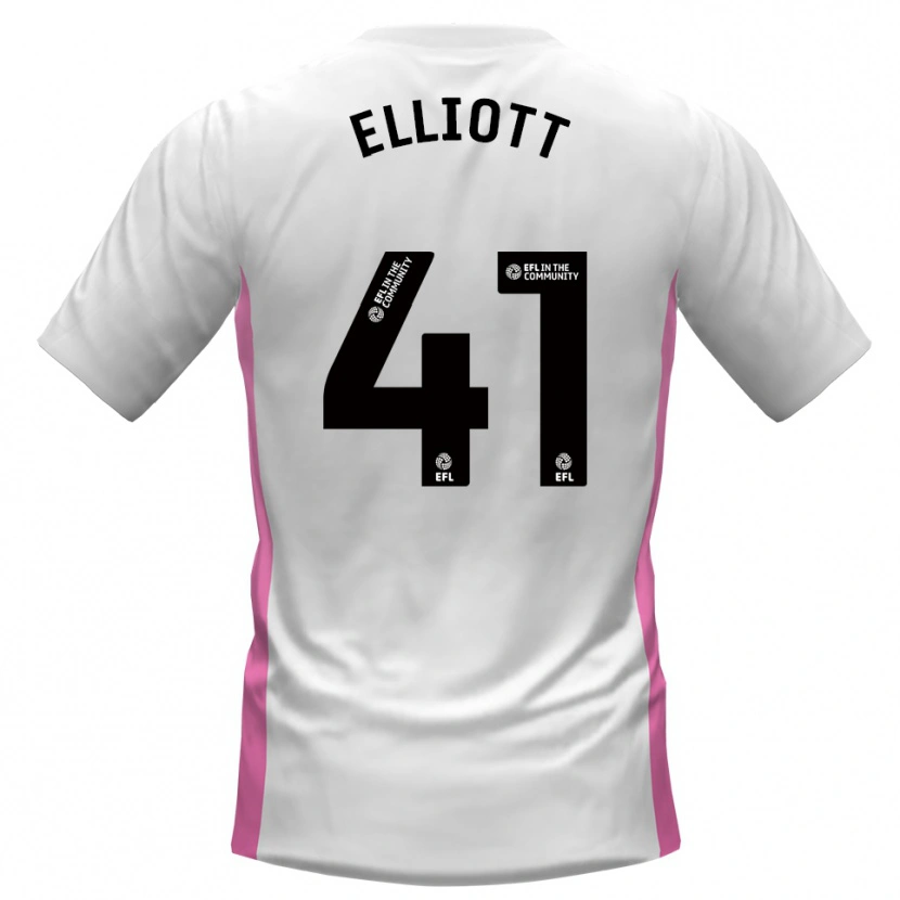 Danxen Barn Gunner Elliott #41 Vit Röd Bortatröja Matchtröjor 2025/26 Tröjor T-Tröja