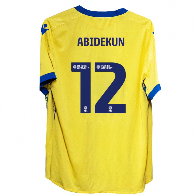 Danxen Barn Fela Abidekun #12 Gul Blå Bortatröja Matchtröjor 2025/26 Tröjor T-Tröja