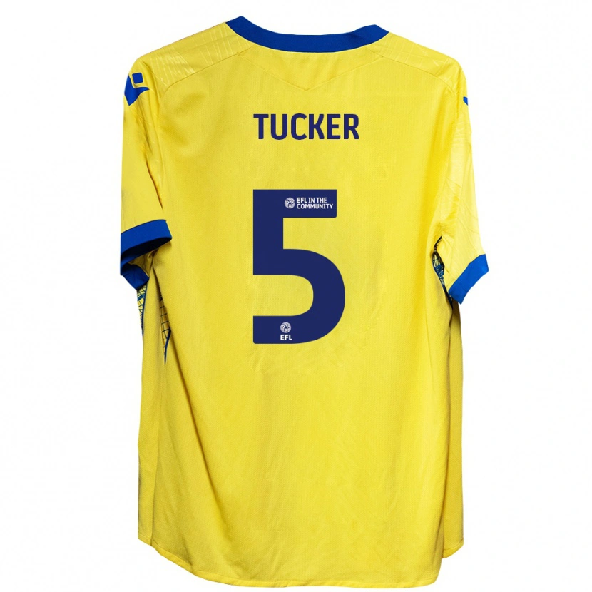 Danxen Barn Jack Tucker #5 Gul Blå Bortatröja Matchtröjor 2025/26 Tröjor T-Tröja