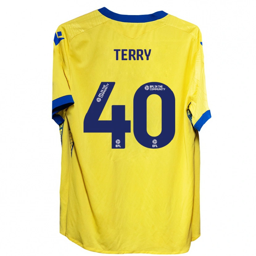 Danxen Barn Frankie Terry #40 Gul Blå Bortatröja Matchtröjor 2025/26 Tröjor T-Tröja