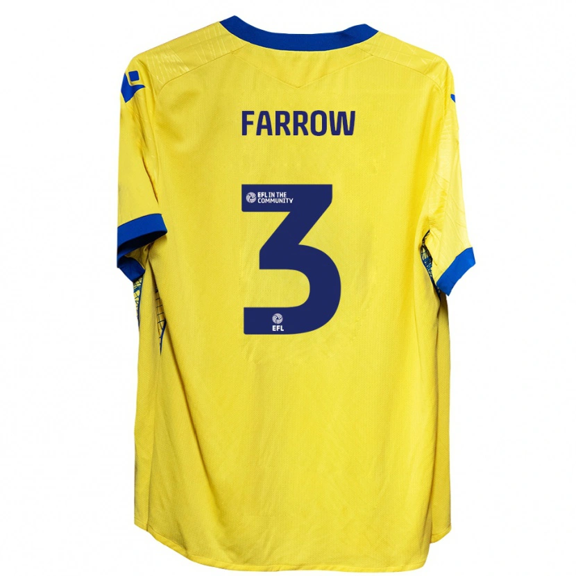 Danxen Barn Sophie Farrow #3 Gul Blå Bortatröja Matchtröjor 2025/26 Tröjor T-Tröja