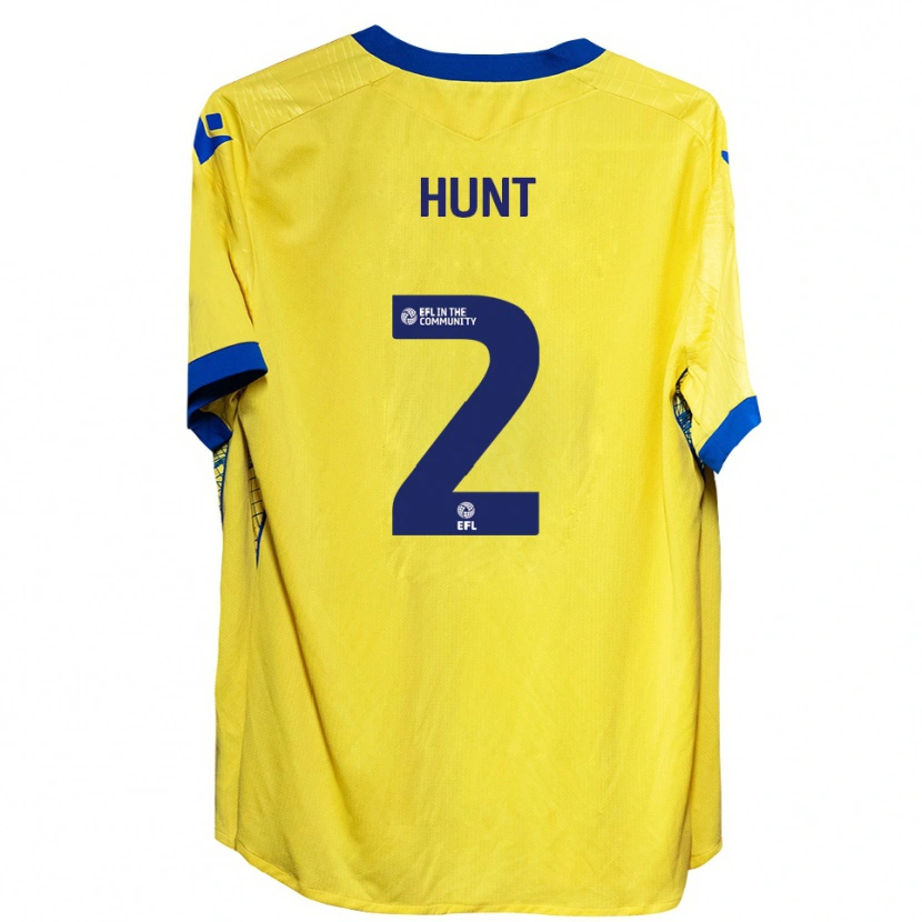 Danxen Barn Rob Hunt #2 Gul Blå Bortatröja Matchtröjor 2025/26 Tröjor T-Tröja