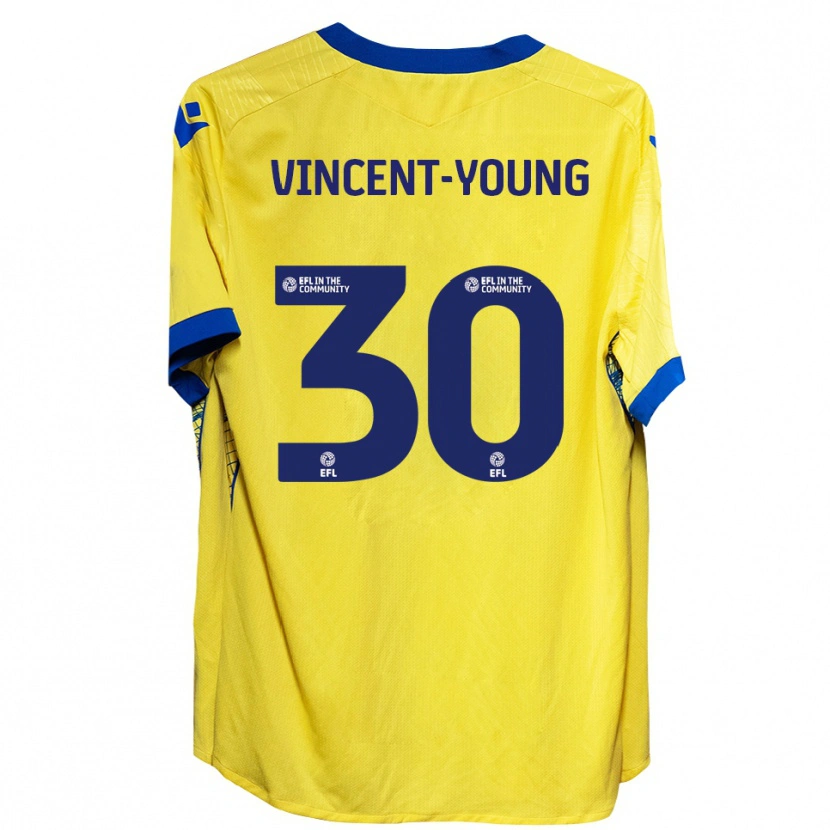Danxen Barn Kane Vincent-Young #30 Gul Blå Bortatröja Matchtröjor 2025/26 Tröjor T-Tröja