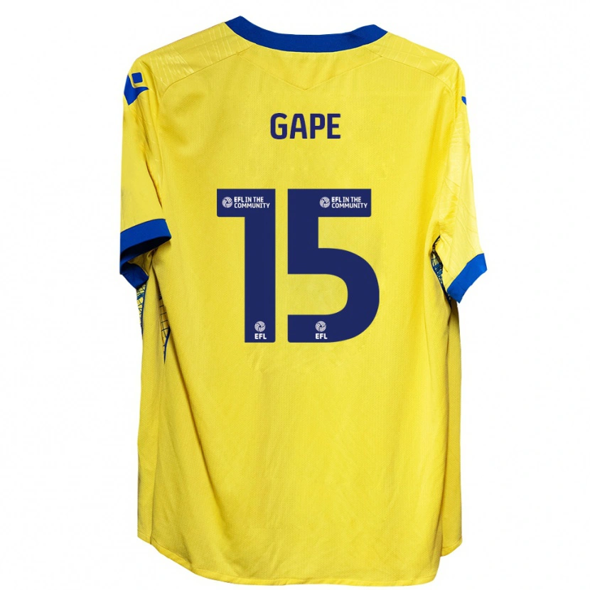 Danxen Barn Dominic Gape #15 Gul Blå Bortatröja Matchtröjor 2025/26 Tröjor T-Tröja