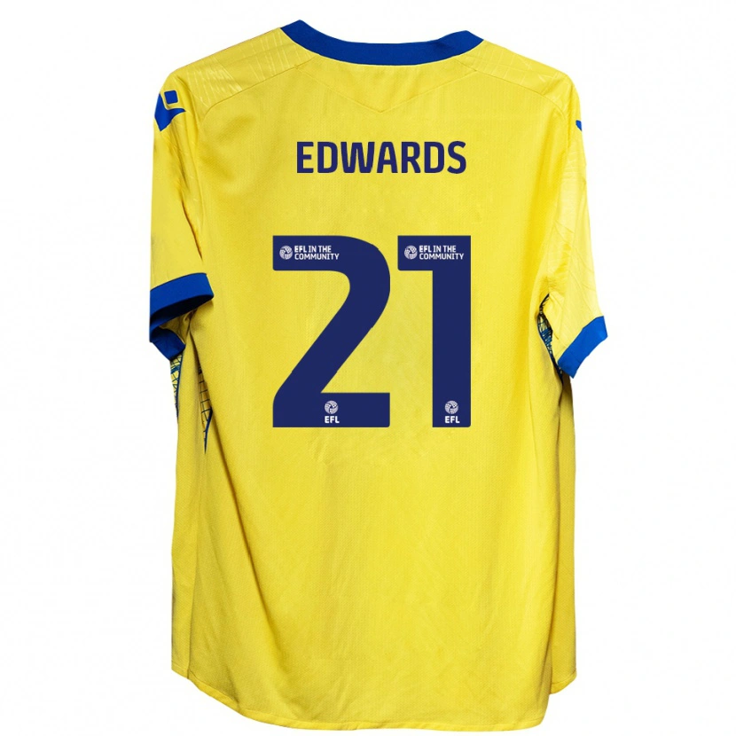 Danxen Barn Owura Edwards #21 Gul Blå Bortatröja Matchtröjor 2025/26 Tröjor T-Tröja