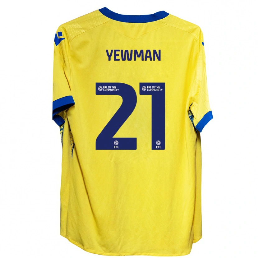 Danxen Barn Lucy Yewman #21 Gul Blå Bortatröja Matchtröjor 2025/26 Tröjor T-Tröja