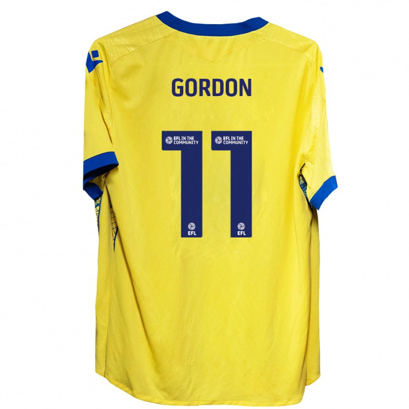 Danxen Barn John-Kymani Gordon #11 Gul Blå Bortatröja Matchtröjor 2025/26 Tröjor T-Tröja