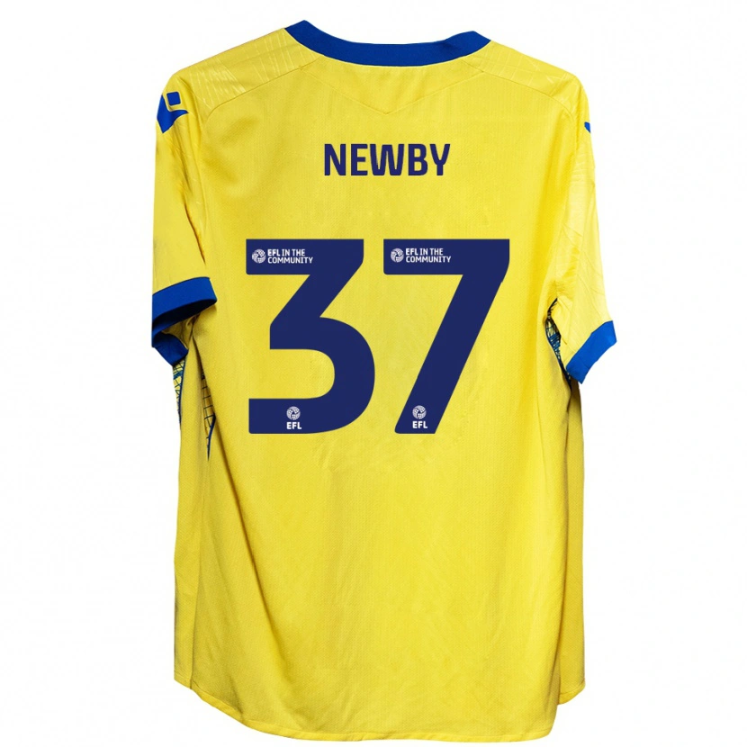 Danxen Barn Alfie Newby #37 Gul Blå Bortatröja Matchtröjor 2025/26 Tröjor T-Tröja