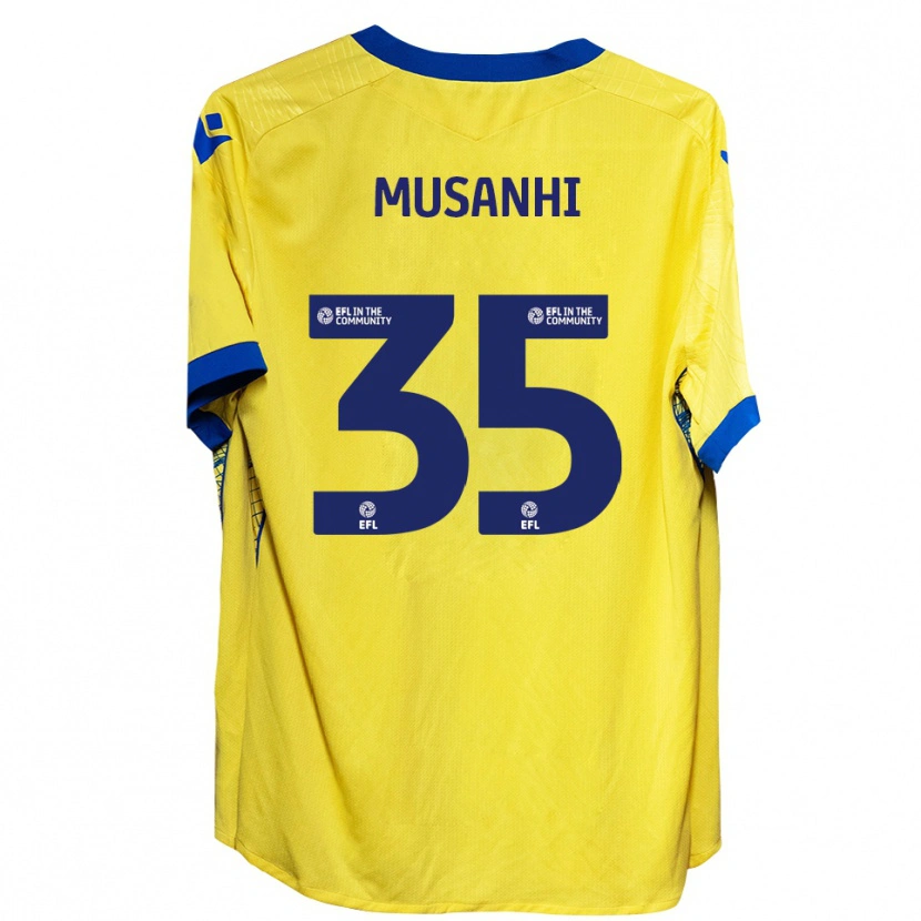 Danxen Barn Kurai Musanhi #35 Gul Blå Bortatröja Matchtröjor 2025/26 Tröjor T-Tröja