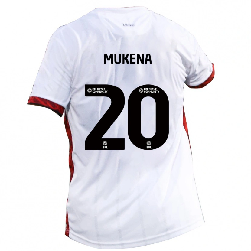 Danxen Barn Joy Mukena #20 Vit Röd Svart Bortatröja Matchtröjor 2025/26 Tröjor T-Tröja