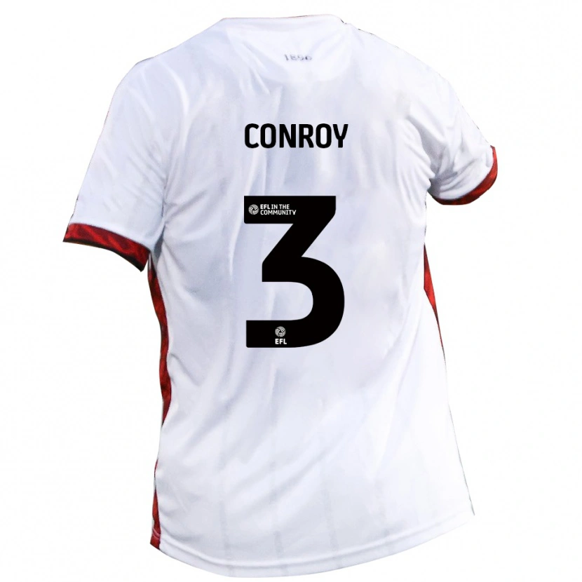 Danxen Barn Dion Conroy #3 Vit Röd Svart Bortatröja Matchtröjor 2025/26 Tröjor T-Tröja