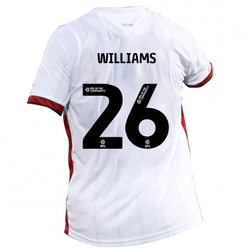 Danxen Barn Jay Williams #26 Vit Röd Svart Bortatröja Matchtröjor 2025/26 Tröjor T-Tröja